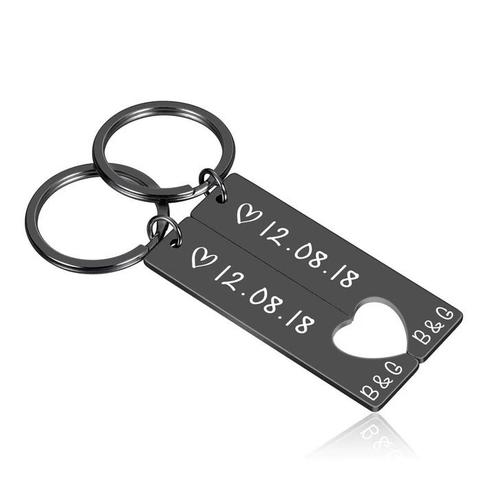 Customized Couples Keychain Boyfriend Girlfriend Keyring Husband Anniversary Valentine Day Gift Customized Couples Keychain Boyfriend Girlfriend Keyring Husband Anniversary Valentine Day Gift